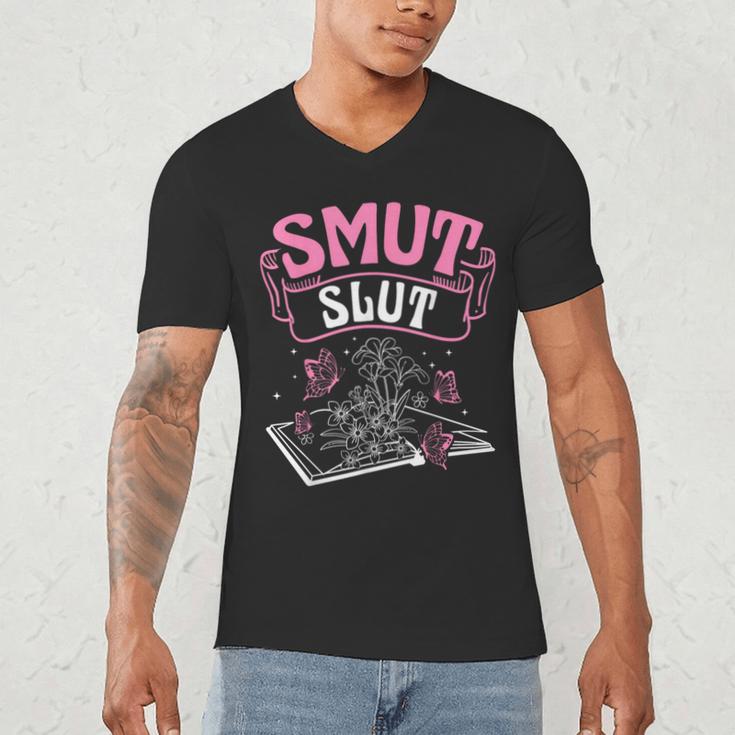 SMUT Slut Provocative Literature Book Club Book Reading Men's V-Neck T-Shirt