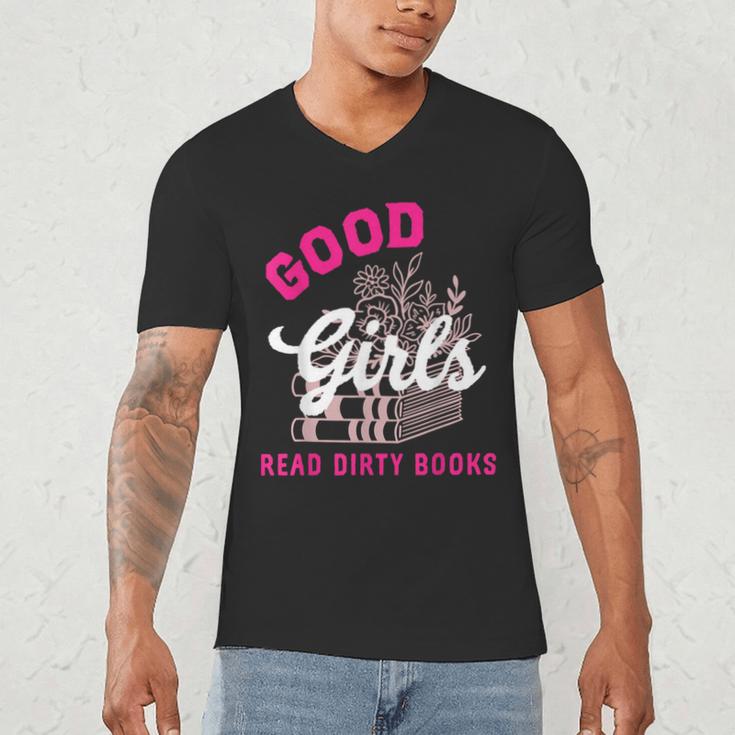 Smutty Book Merch Good Girls Read Dirty Books Smut Readers Men's V-Neck T-Shirt Smutty Book Merch Good Girls Read Dirty Books Smut Readers Men's V-Neck T-Shirt