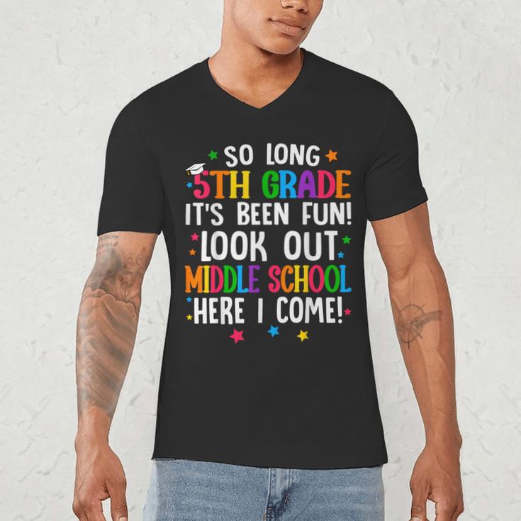 So Long 5th Grade Graduation Middle School Here I Come Kids Men's V-Neck T-Shirt
