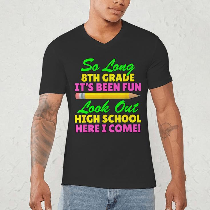 So Long 8th Grade Hello High School Graduation Men's V-Neck T-Shirt