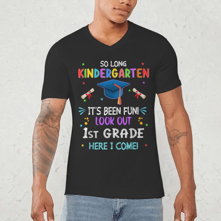 So Long Kindergarten Graduation Look Out 1st Grade 2025 Kids Men's V-Neck T-Shirt