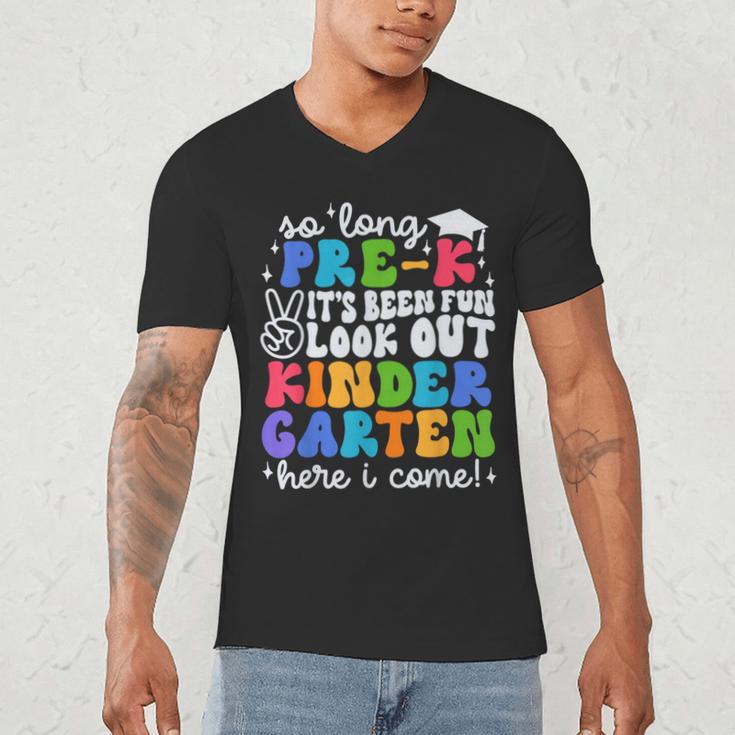 So Long Pre K Graduation Kindergarten Here I Come Kids 2024 Men's V-Neck T-Shirt