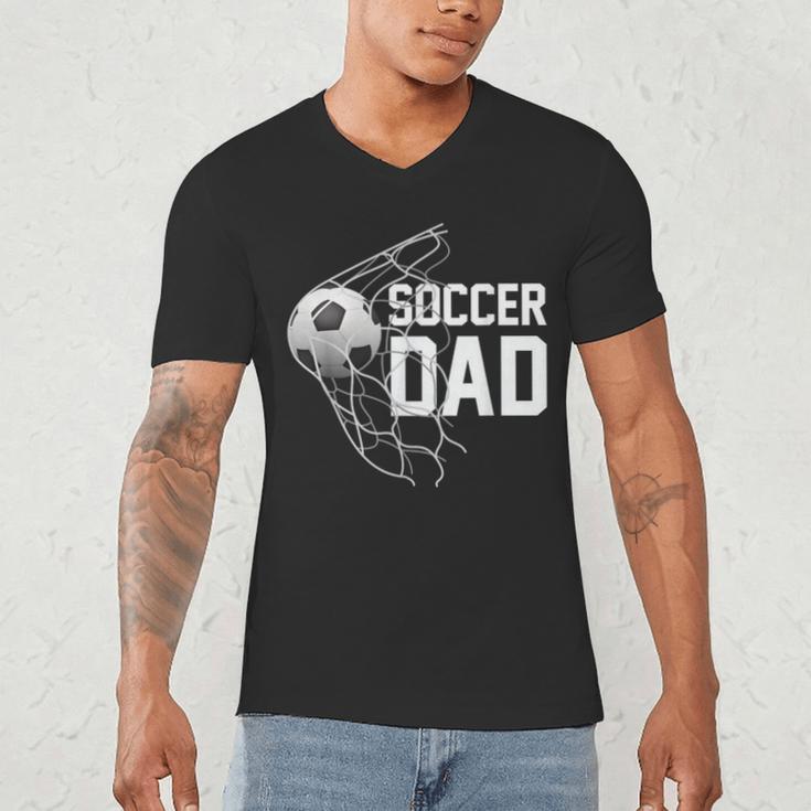 Soccer DAD Football Futbol Parents Goal Men's V-Neck T-Shirt