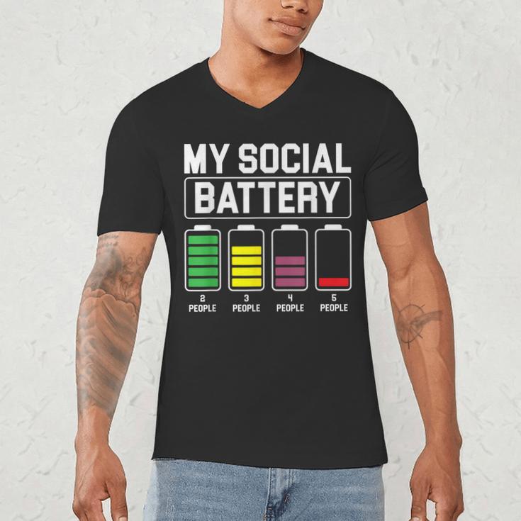 My Social Battery Introverted Low Energy Antisocial Men's V-Neck T-Shirt My Social Battery Introverted Low Energy Antisocial Men's V-Neck T-Shirt