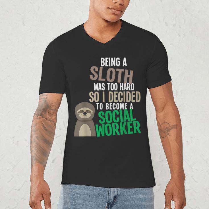 Social Work Student Masters Degree Graduation Men's V-Neck T-Shirt