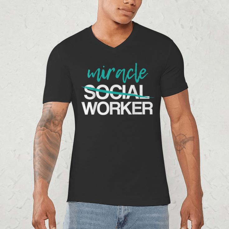 Social Worker Work Month MSW Graduation Masters Men's V-Neck T-Shirt