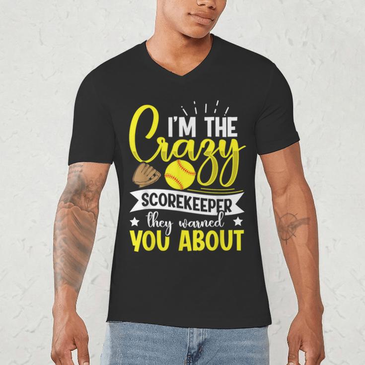 Softball Scorekeeper For a Score Book Keeper Men's V-Neck T-Shirt