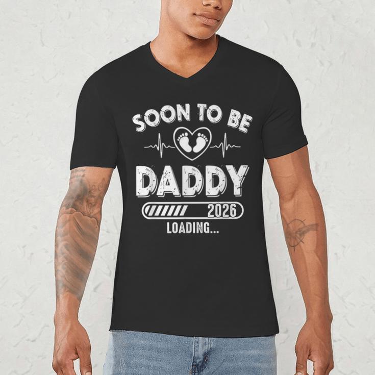 Soon To Be Daddy Est 2026 New Dad Fathers Day First Time Men's V-Neck T-Shirt