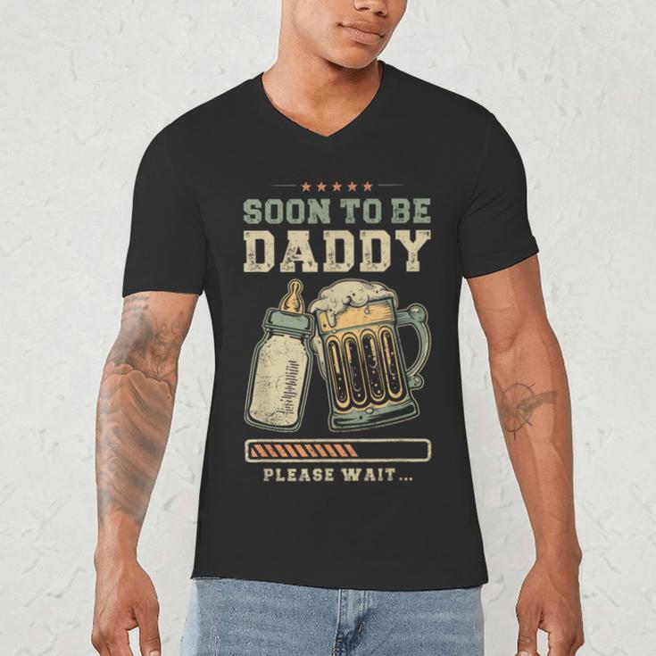 Soon To Be Daddy Fatherhood Baby Announcement Future Dad Men's V-Neck T-Shirt Soon To Be Daddy Fatherhood Baby Announcement Future Dad Men's V-Neck T-Shirt