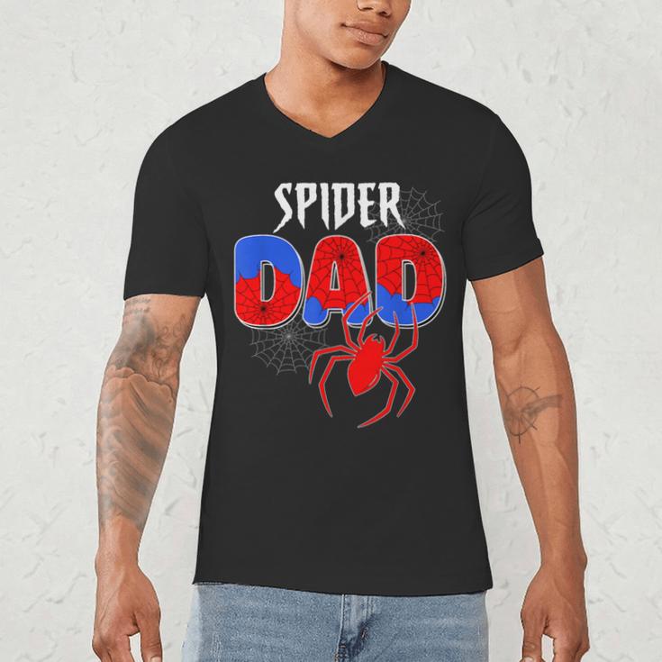 Spiders Dad Matching Family Birthday Father's Day Men's V-Neck T-Shirt Spiders Dad Matching Family Birthday Father's Day Men's V-Neck T-Shirt