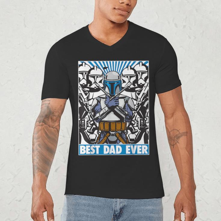 Star Wars Father's Day Jango Fett Best Dad Ever Men's V-Neck T-Shirt
