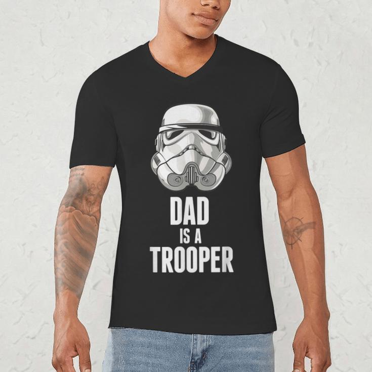 Star Wars Father's Day Stormtrooper Dad Is A Trooper Vintage Men's V-Neck T-Shirt