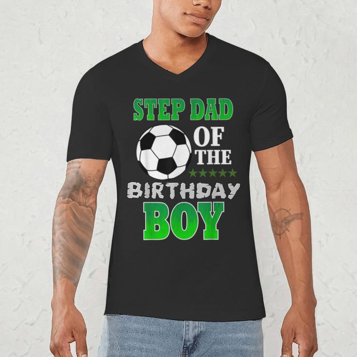 Step Dad Of The Birthday Boy Soccer Stars Outfit Men's V-Neck T-Shirt Step Dad Of The Birthday Boy Soccer Stars Outfit Men's V-Neck T-Shirt