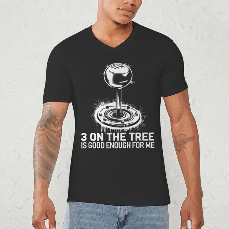 Stick Shift Nostalgia Column Shift Line Men's V-Neck T-Shirt