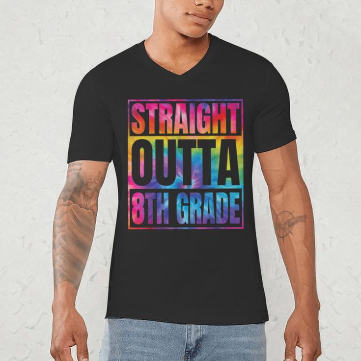 Straight Outta 8th Grade Great Graduation Eighth Grade Men's V-Neck T-Shirt
