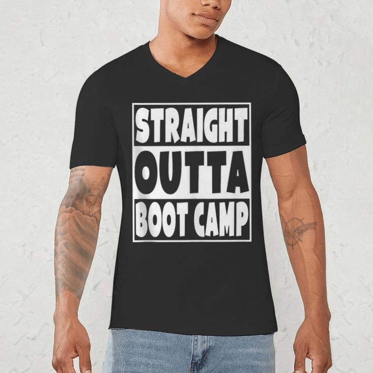 Straight Outta Boot Camp Military Basic Training Graduation Men's V-Neck T-Shirt
