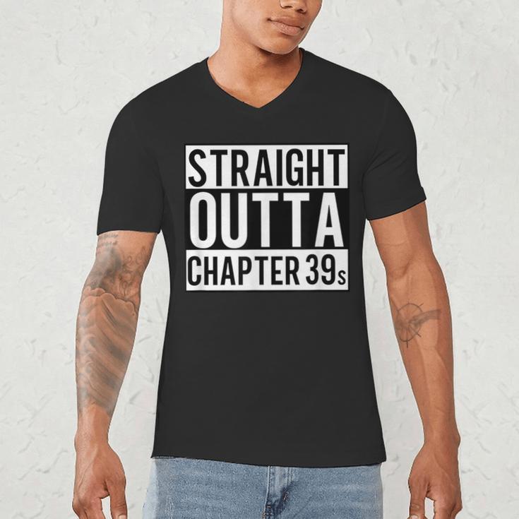 Straight Outta Chapter 39 Cute Book Lover Reader Men's V-Neck T-Shirt