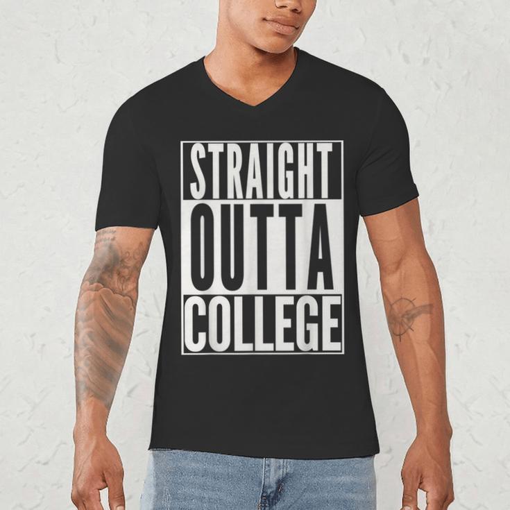 STRAIGHT OUTTA COLLEGE Graduation 2019 Her Him Women Men's V-Neck T-Shirt
