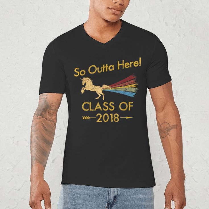 STRAIGHT OUTTA HIGH SCHOOL 2018 Grad Graduation Shirt Men's V-Neck T-Shirt