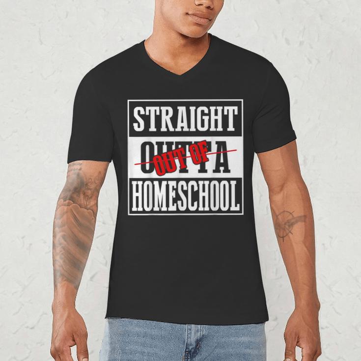 Straight Outta Homeschool Shirt Graduation Men's V-Neck T-Shirt
