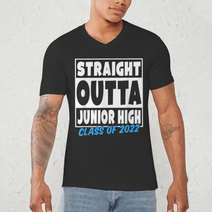 Straight Outta Junior High School Graduation Class Of 2022 Men's V-Neck T-Shirt