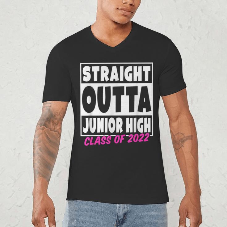 Straight Outta Junior High School Graduation Men's V-Neck T-Shirt