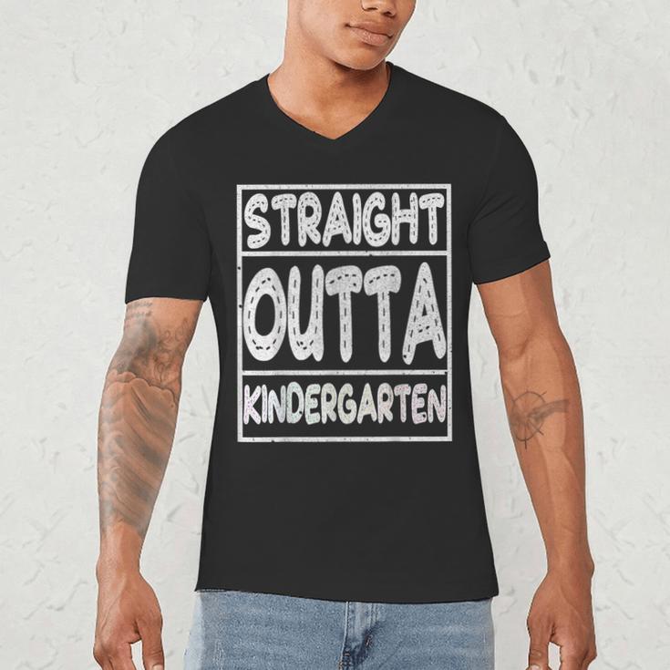 Straight Outta Kindergarten Shirt Great Graduation Idea Men's V-Neck T-Shirt