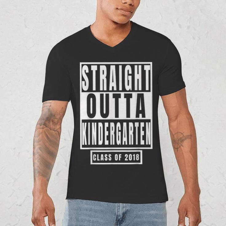 Straight Outta Kindergarten TShirt Graduation Tee Men's V-Neck T-Shirt
