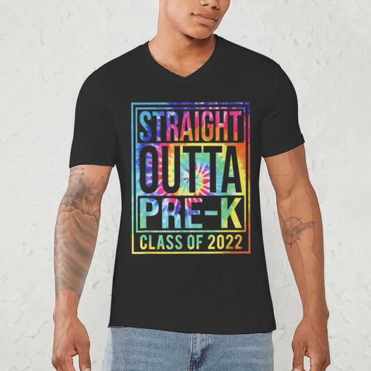 Straight Outta Pre-K Class Of 2022 Preschool Graduation Men's V-Neck T-Shirt