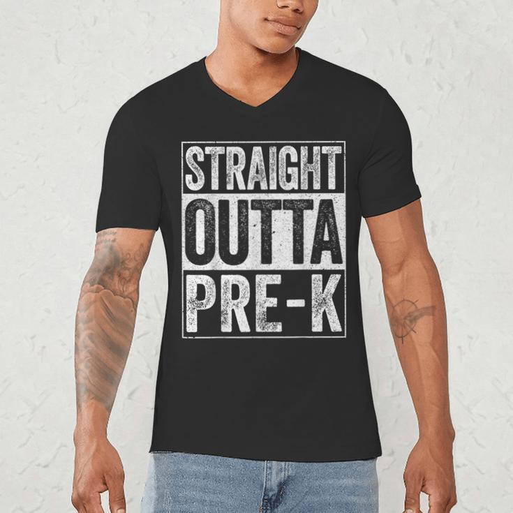 Straight Outta Pre-K Shirt Preschool Boy Girl Graduation Men's V-Neck T-Shirt