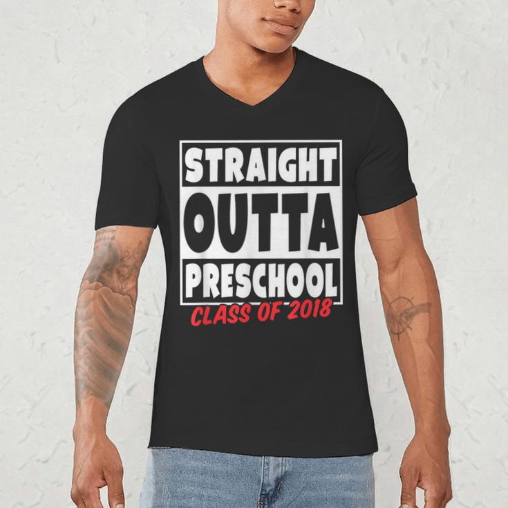 Straight Outta Preschool Class Of 2018 Graduation Shirt Men's V-Neck T-Shirt