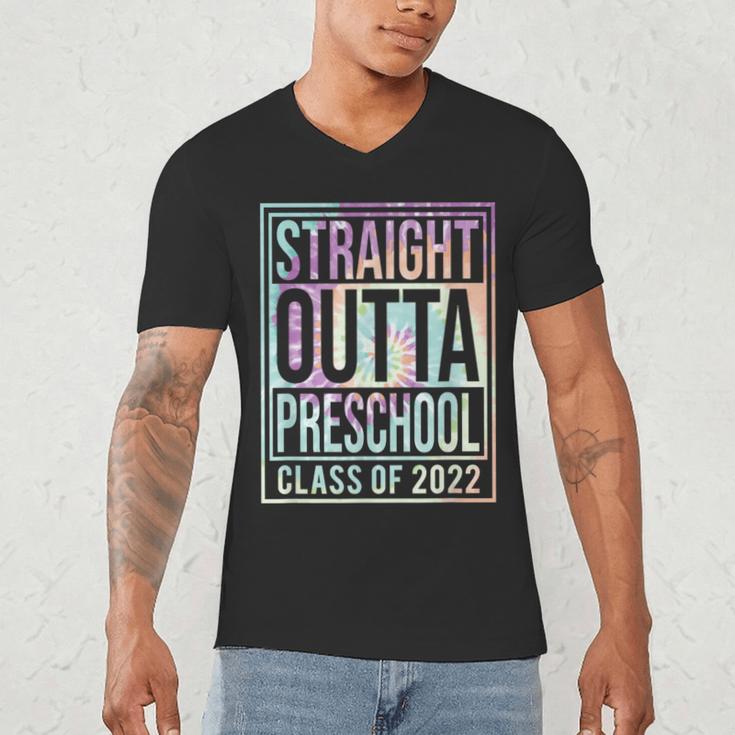 Straight Outta Preschool Class Of 2022 School Graduation Men's V-Neck T-Shirt