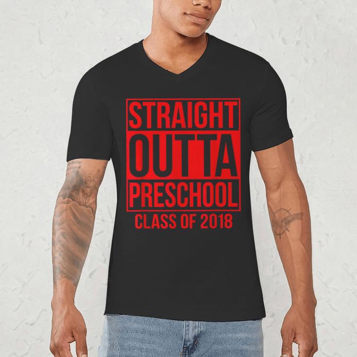 Straight Outta Preschool Graduation Class Of 2018 Men's V-Neck T-Shirt