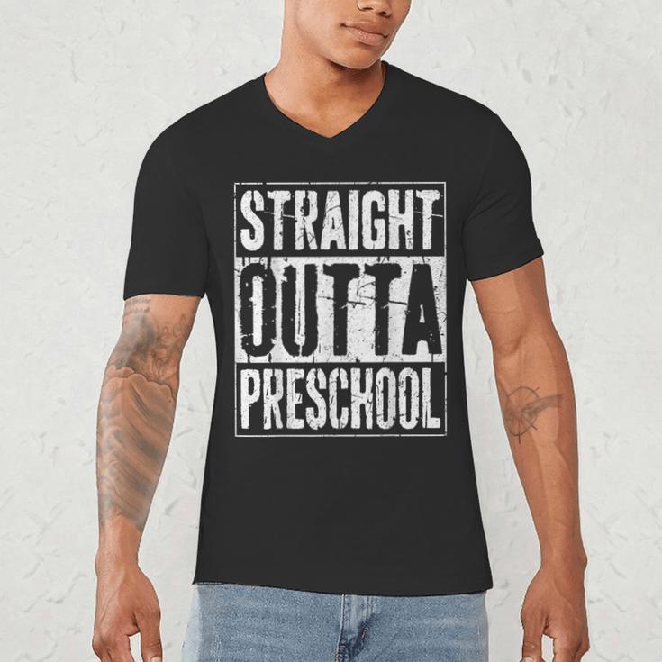 Straight Outta Preschool Shirt Preschool Boy Girl Graduation Men's V-Neck T-Shirt