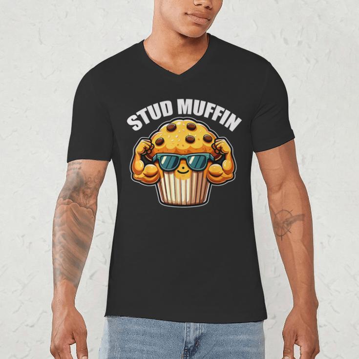 Stud Muffin Muffin Lover Dad Boyfriend Men Boys Men's V-Neck T-Shirt