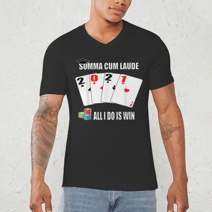 Summa Cum Laude Class Of 2021 Graduate Win Senior Graduation Men's V-Neck T-Shirt