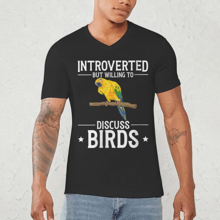 Sun Conure Introvert Parrot Bird Sun Conure Men's V-Neck T-Shirt Sun Conure Introvert Parrot Bird Sun Conure Men's V-Neck T-Shirt