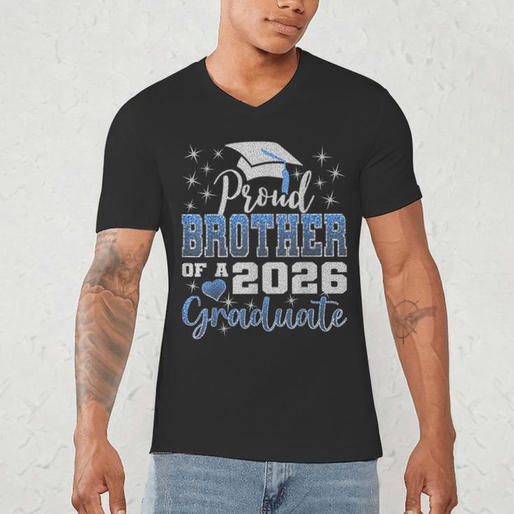 Super Proud Brother Of 2026 Graduate Graduation Family Men's V-Neck T-Shirt