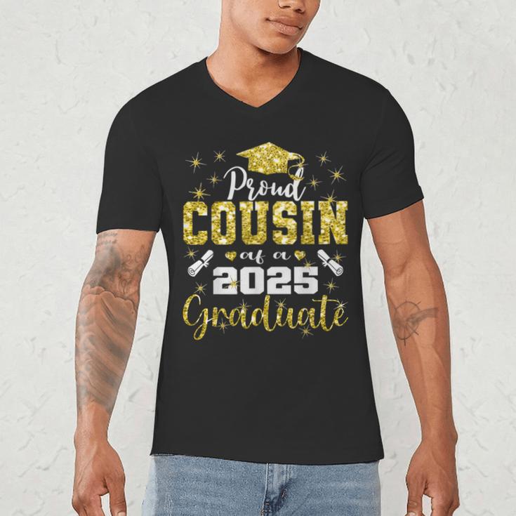 Super Proud Cousin Of 2025 Graduate Senior Graduation Family Men's V-Neck T-Shirt