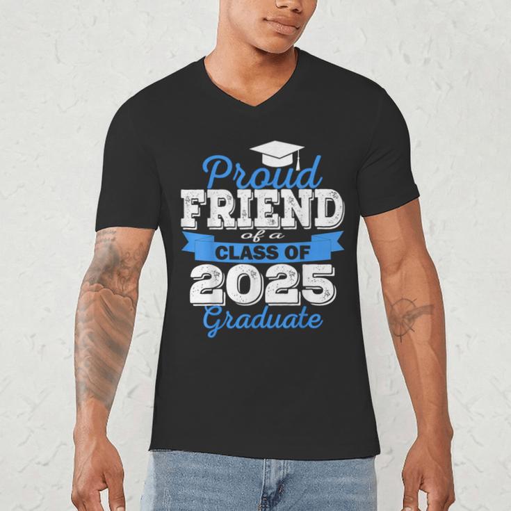 Super Proud Friend Of 2025 Graduate Senior Graduation Family Men's V-Neck T-Shirt
