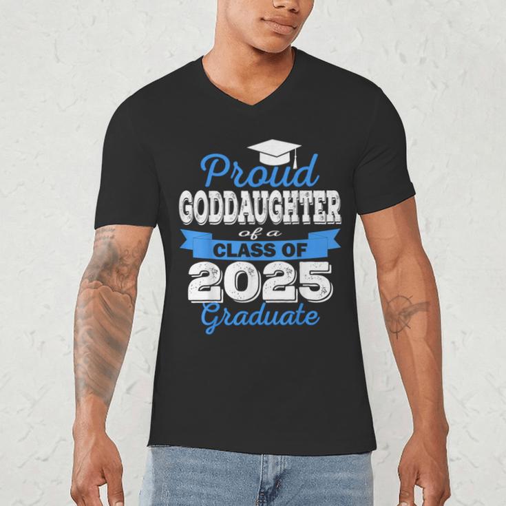 Super Proud GodDaughter Of 2025 Graduate Graduation Family Men's V-Neck T-Shirt