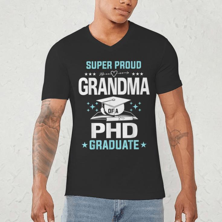 Super Proud Grandma Of A PHD Graduate Senior Graduation Men's V-Neck T-Shirt