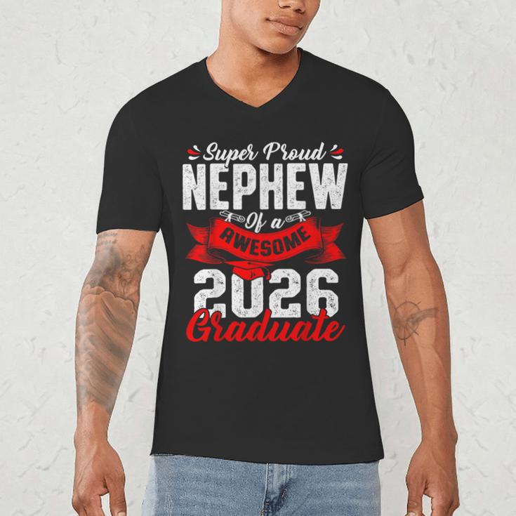 Super Proud Nephew Of a 2026 Graduate 26 Graduation Men's V-Neck T-Shirt