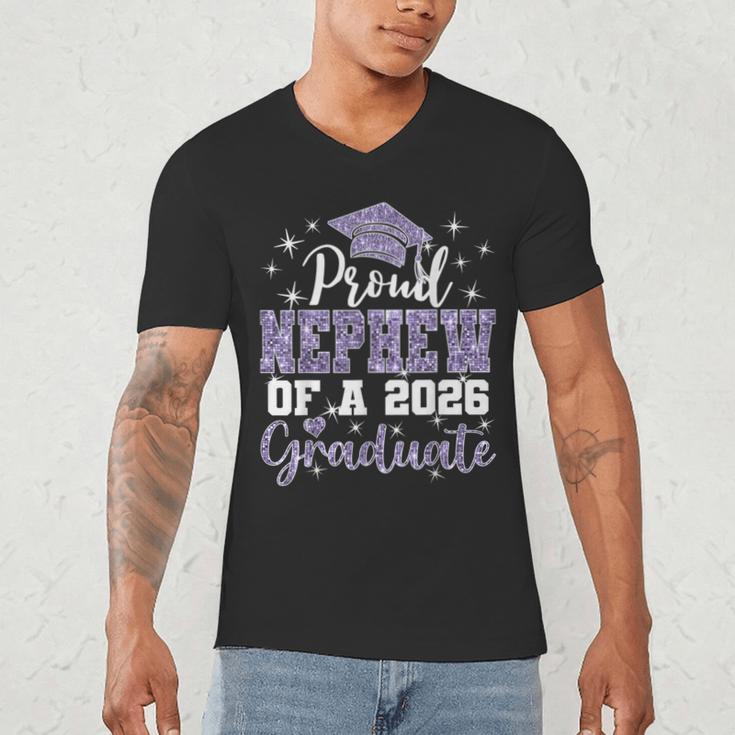 Super Proud Nephew Of 2026 Graduate Senior Graduation Family Men's V-Neck T-Shirt