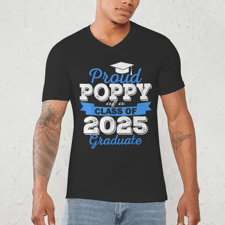 Super Proud Poppy Of 2025 Graduate Senior Graduation Family Men's V-Neck T-Shirt