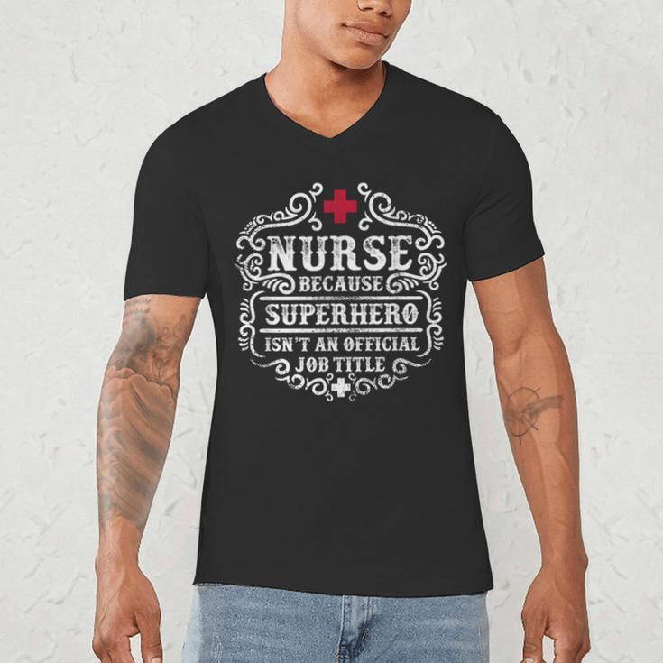 Superhero Nurse RN Graduation Thanks Shirt Men's V-Neck T-Shirt