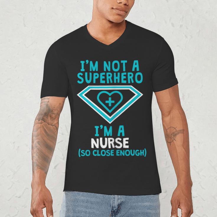 Superhero RN Nurse Shirt Graduation Men's V-Neck T-Shirt