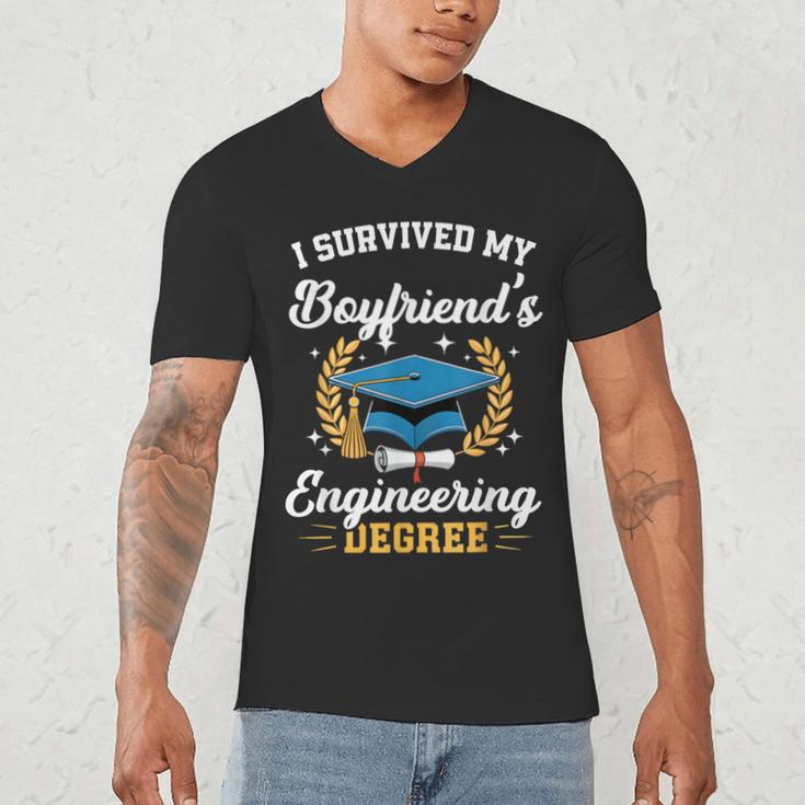 I Survived My Boyfriend's Engineering Degree Graduation Men's V-Neck T-Shirt