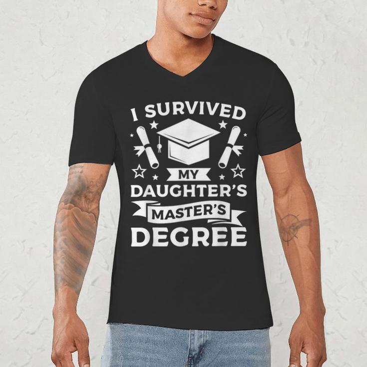 I Survived My Daughter's Master's Degree Graduation Men's V-Neck T-Shirt