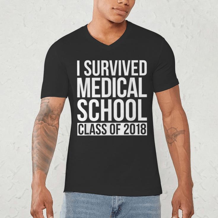 I Survived Medical School Class Of 2018 Graduation Shirt Men's V-Neck T-Shirt
